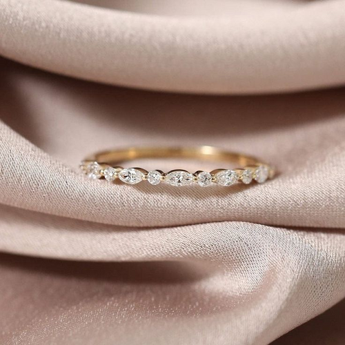 Elegant Moissanite Ring in Gold