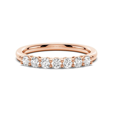 Load image into Gallery viewer, Petite 7 Stone French Pave Moissanite Ring Wedding Band