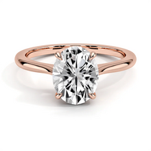 Load image into Gallery viewer, Classic Four-Prong Oval Cut Lab Grown Diamond Engagement Ring