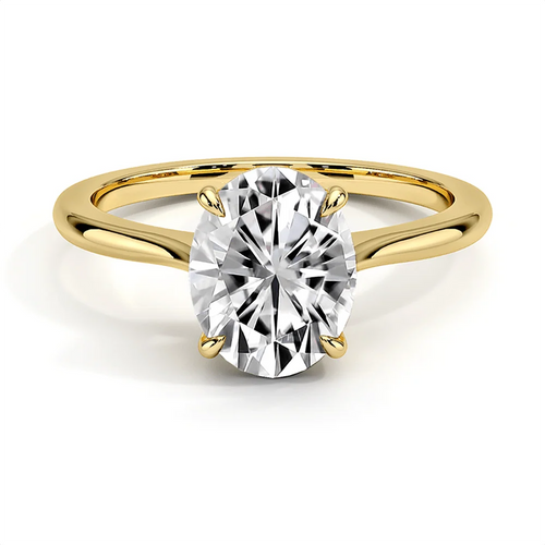 Classic Four-Prong Oval Cut Lab Grown Diamond Engagement Ring