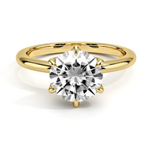 Load image into Gallery viewer, Classic Six-Prong Round Cut Lab Grown Diamond Engagement Ring