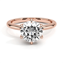 Load image into Gallery viewer, Classic Six-Prong Round Cut Lab Grown Diamond Engagement Ring