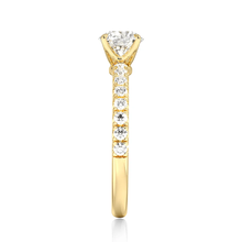 Load image into Gallery viewer, Accented Princess Cut Lab Grown Diamond Engagement Ring
