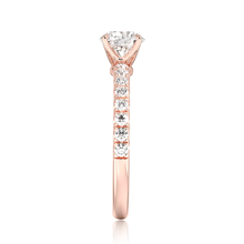 Load image into Gallery viewer, Accented Princess Cut Lab Grown Diamond Engagement Ring