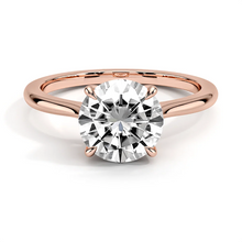 Load image into Gallery viewer, Four Prong Solitaire Round Cut Lab Grown Diamond Engagement Ring