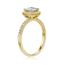 Load image into Gallery viewer, Brilliant Halo Round Cut Lab Grown Diamond Engagement Ring