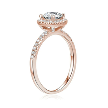 Load image into Gallery viewer, Brilliant Halo Round Cut Lab Grown Diamond Engagement Ring