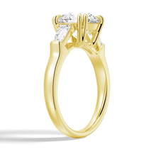 Load image into Gallery viewer, Double Prong Lab Grown Diamond Engagement Ring with Tapered Baguette Stones