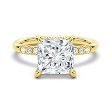 Load image into Gallery viewer, Classic Princess Cut Lab Grown Diamond Engagement Ring With Hidden Halo