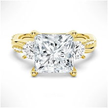 Load image into Gallery viewer, Timeless Elegance Princess-Cut Moissanite Ring
