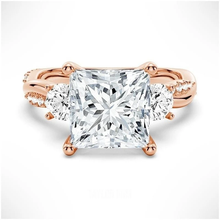 Load image into Gallery viewer, Timeless Elegance Princess-Cut Moissanite Ring