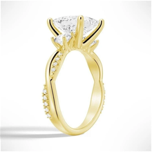 Load image into Gallery viewer, Timeless Elegance Princess-Cut Moissanite Ring
