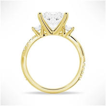Load image into Gallery viewer, Timeless Elegance Princess-Cut Moissanite Ring