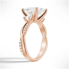 Load image into Gallery viewer, Timeless Elegance Princess-Cut Moissanite Ring