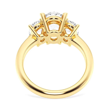 Load image into Gallery viewer, Classic Oval Cut Three Stone Moissanite Engagement Ring