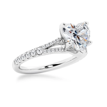 Load image into Gallery viewer, Heart Shaped Split-Shank Moissanite Engagement Ring