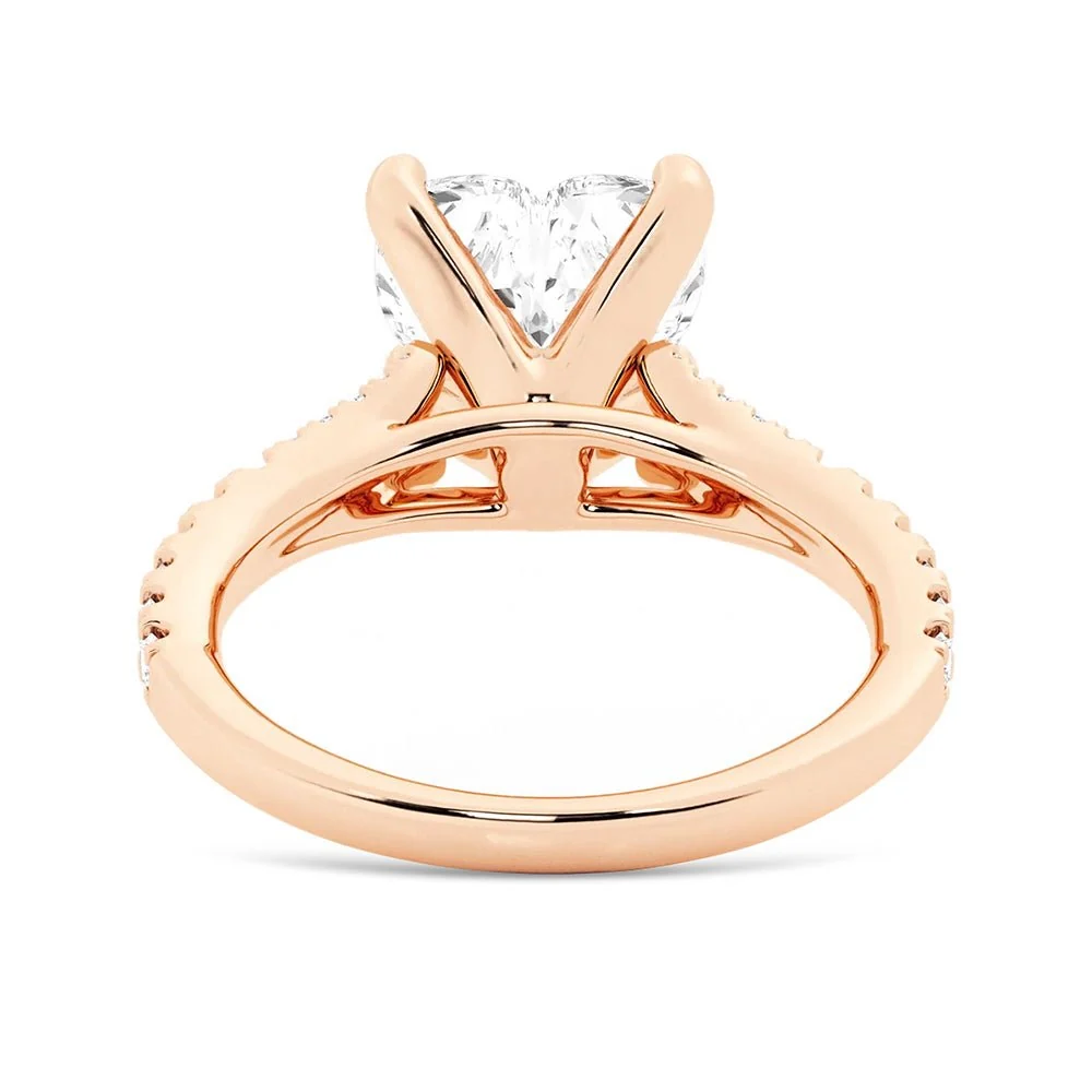 Heart Shaped Split-Shank Moissanite Engagement Ring