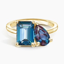 Load image into Gallery viewer, Pear and Emerald Shaped Gemstone Ring