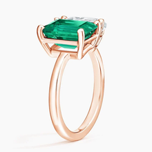 Load image into Gallery viewer, Toi Et Moi Pear and Emerald Gemstone Ring