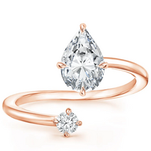 Load image into Gallery viewer, Petite Brilliant Pear Moissanite Engagement Ring