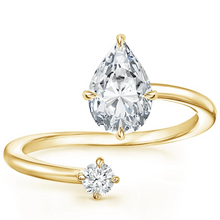Load image into Gallery viewer, Petite Brilliant Pear Moissanite Engagement Ring