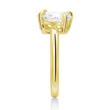 Load image into Gallery viewer, Toi et Moi Emerald Cut &amp; Pear Cut Engagement Ring