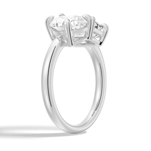 Load image into Gallery viewer, Toi et Moi Emerald Cut &amp; Pear Cut Engagement Ring