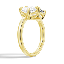 Load image into Gallery viewer, Toi et Moi Emerald Cut &amp; Pear Cut Engagement Ring