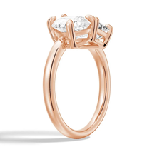 Load image into Gallery viewer, Toi et Moi Emerald Cut &amp; Pear Cut Engagement Ring