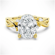Load image into Gallery viewer, Enchanted Forest Oval Shaped Moissanite Ring