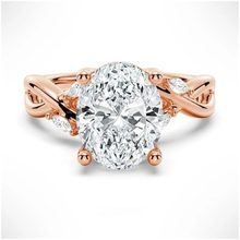 Load image into Gallery viewer, Enchanted Forest Oval Shaped Moissanite Ring
