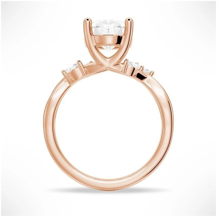 Enchanted Forest Oval Shaped Moissanite Ring