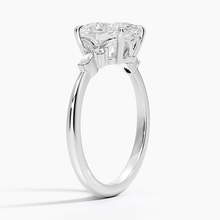 Load image into Gallery viewer, Petite Oval Shaped Moissanite Engagement Ring with Accent Stones