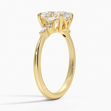 Load image into Gallery viewer, Petite Oval Shaped Moissanite Engagement Ring with Accent Stones
