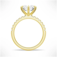 Load image into Gallery viewer, Six-Prong Round Radiant Moissanite Engagement Ring