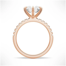 Load image into Gallery viewer, Six-Prong Round Radiant Moissanite Engagement Ring