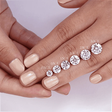 Load image into Gallery viewer, Six-Prong Round Radiant Moissanite Engagement Ring