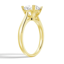 Load image into Gallery viewer, Eternal Heart Solitaire Round Moissanite Ring