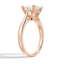 Load image into Gallery viewer, Eternal Heart Solitaire Round Moissanite Ring