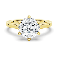 Load image into Gallery viewer, Classic Cathedral-Style Round Engagement Ring