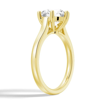 Load image into Gallery viewer, Classic Cathedral-Style Round Engagement Ring
