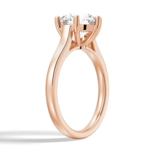 Load image into Gallery viewer, Classic Cathedral-Style Round Engagement Ring