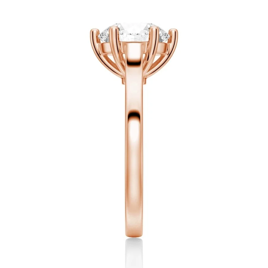 Classic Cathedral-Style Round Engagement Ring
