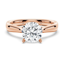 Load image into Gallery viewer, Classic 4-Prong Solitaire Round Moissanite Ring