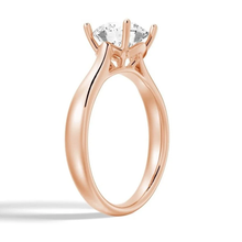 Load image into Gallery viewer, Classic 4-Prong Solitaire Round Moissanite Ring