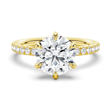 Load image into Gallery viewer, Radiant Moissanite Ring With Hidden Halo