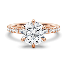 Load image into Gallery viewer, Radiant Moissanite Ring With Hidden Halo