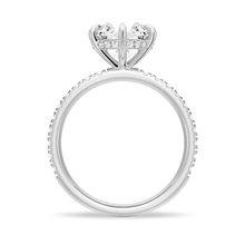 Load image into Gallery viewer, Radiant Moissanite Ring With Hidden Halo
