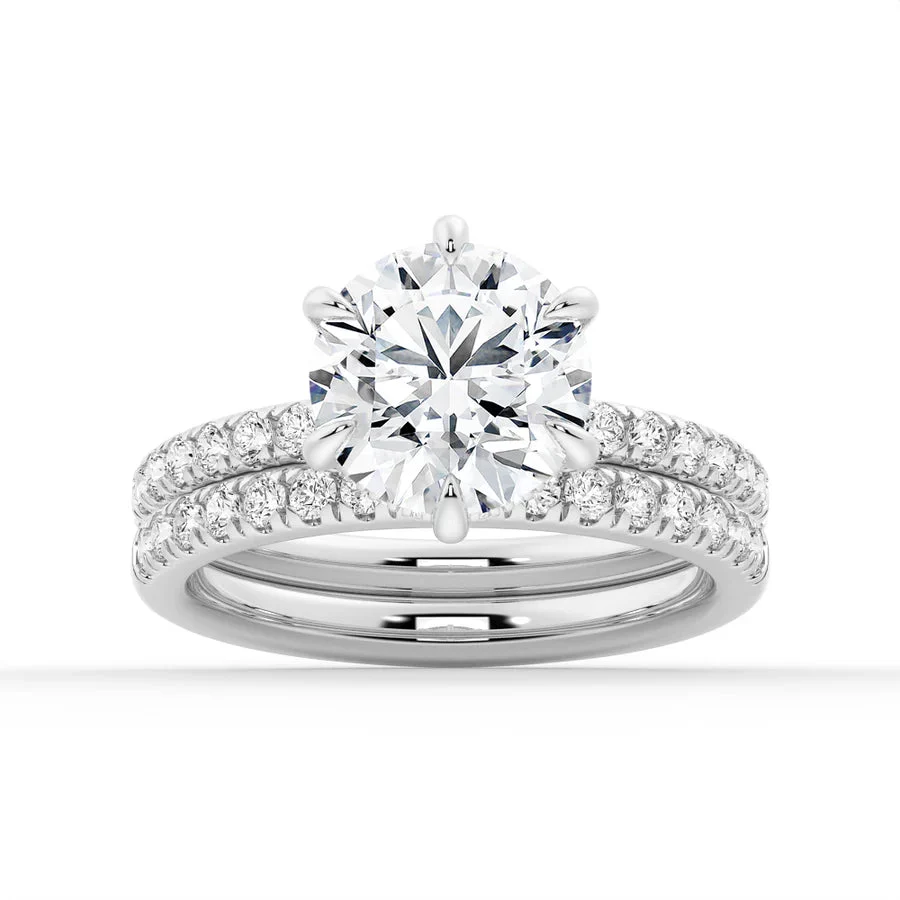 Radiant Moissanite Ring With Hidden Halo