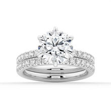 Load image into Gallery viewer, Radiant Moissanite Ring With Hidden Halo